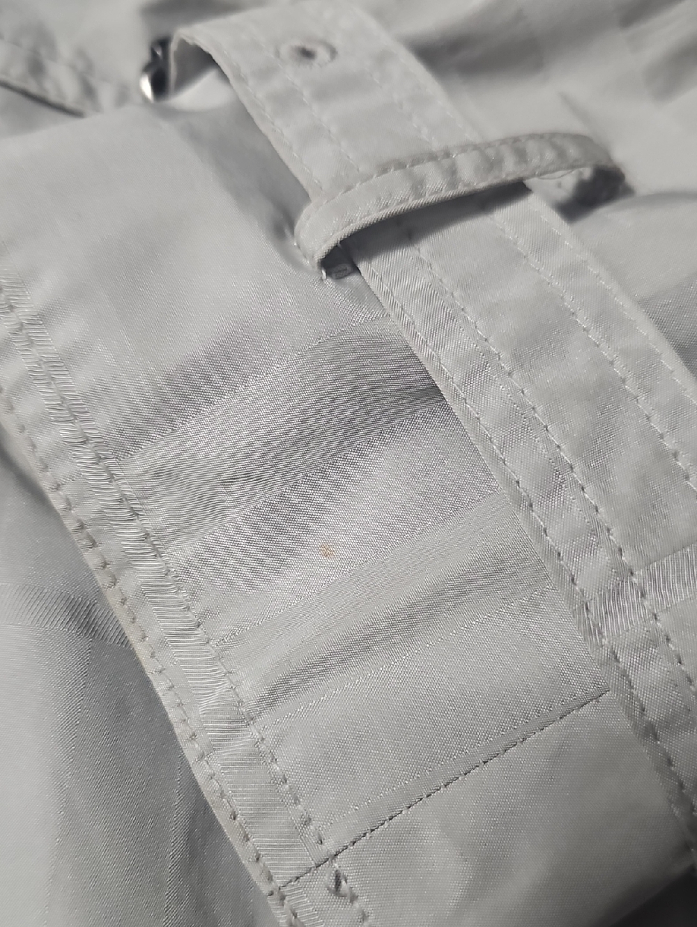 Burberry Light Gray Double-Breasted Trench Coat - Picture 13 of 15